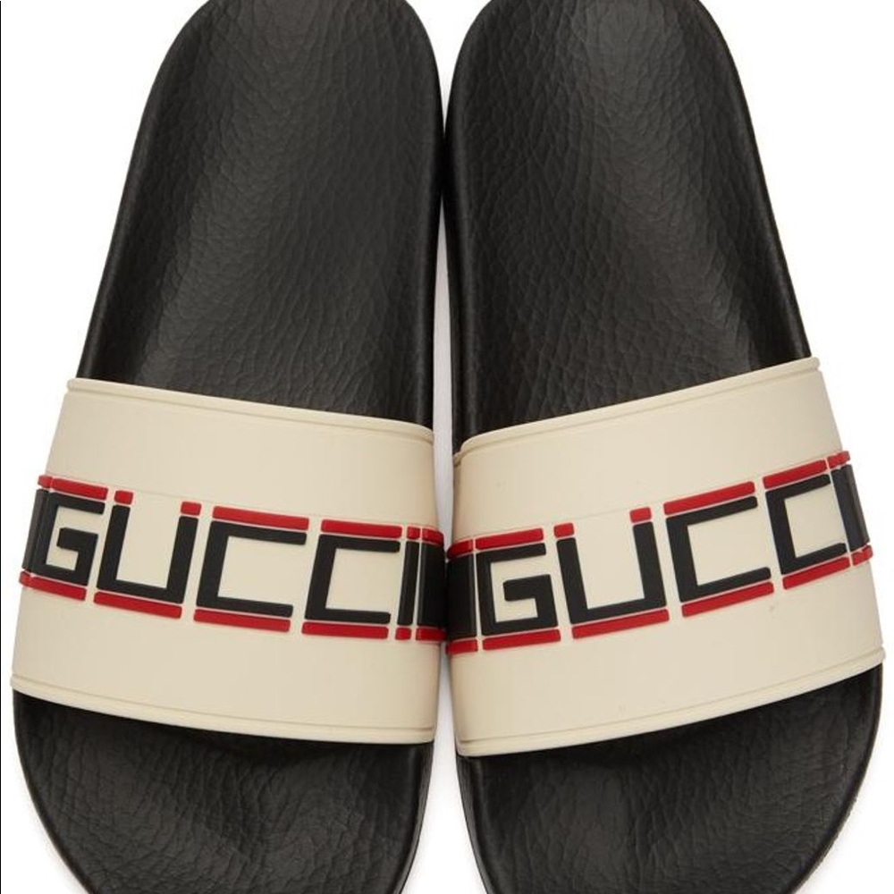 Gucci off white pursuit slides size 36